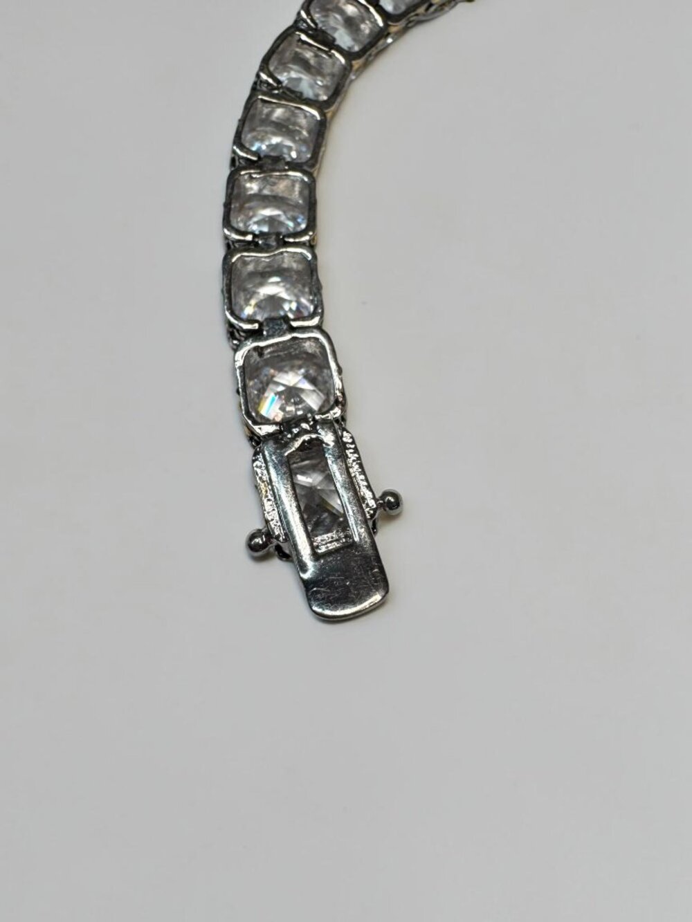 Park Lane Bracelet Clear Crystal Rhinestone Two Tone Ornate Link Vintage 1980s - Picture 4 of 7